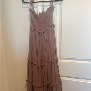 Lulu's Mauve/Pink Tiered Ruffled Maxi Sundress NWOT / never worn